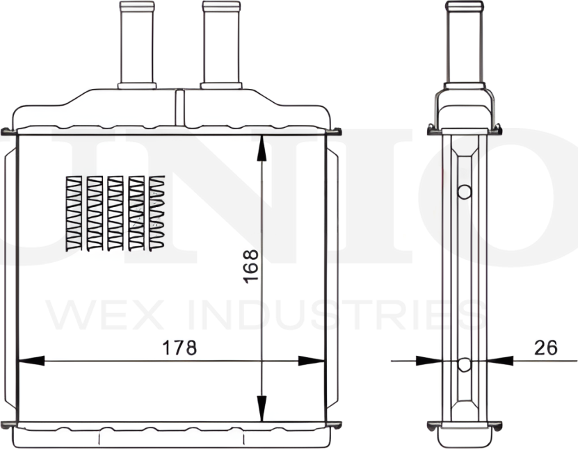 Радиатор отопителя (Unio). Артикул RAD-20012