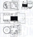 Радиатор масляный (маслоохладитель) для двигателя Magneti Marelli (алюминий) для Ford Transit Connect I 2002-2013. Артикул 350300004200
