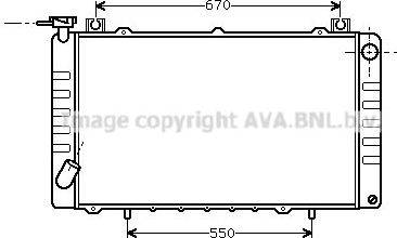 Радиатор охлаждения двигателя AVA. Артикул DN2150