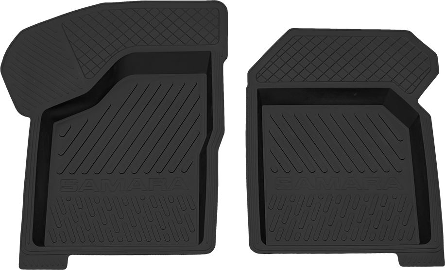 Коврики Rezkon резиновые (премиум) для салона ВАЗ 2113 2004-2013 передние. Артикул 1539010100