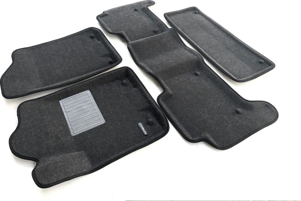 Коврики текстильные Euromat 3D Business для салона (3 ряда) Infiniti QX80 (3 ряд) 2014-2024 Темно-серые. Артикул EMC3D-002813G