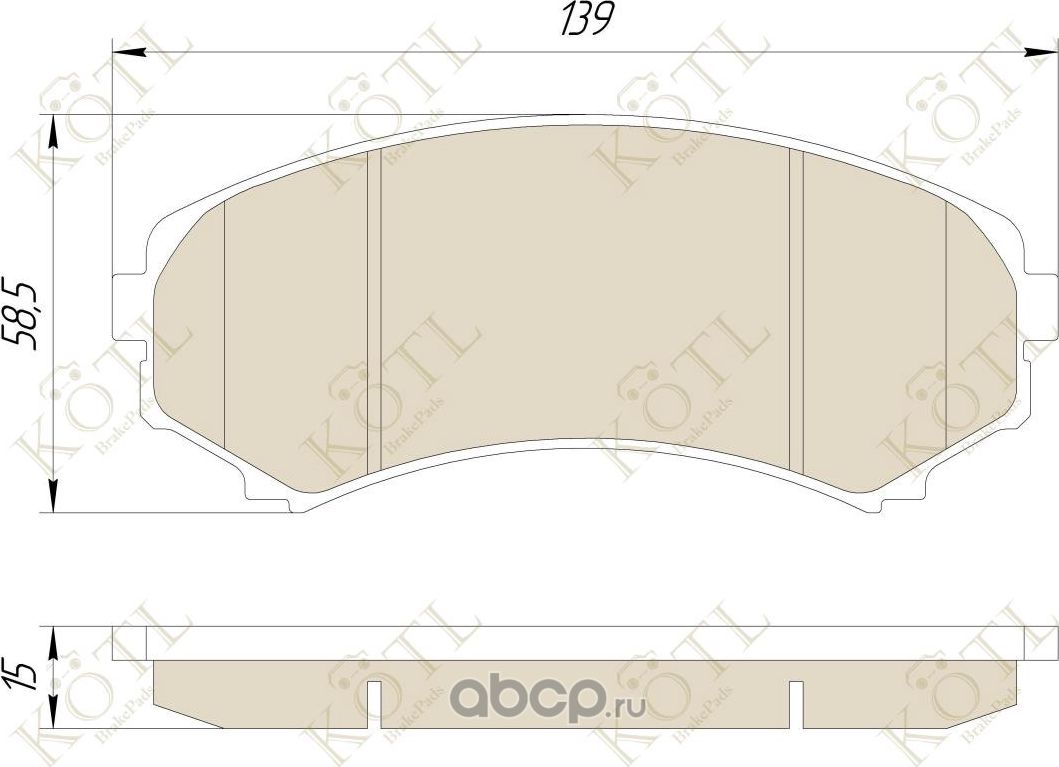 Колодки тормозные дисковые передние к-т MITSUBISHI PAJERO III LONG WAGON 00>06 3.5 (Kotl) Kotl. Артикул 3246kt