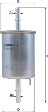 Топливный фильтр Mahle. Артикул KL 573