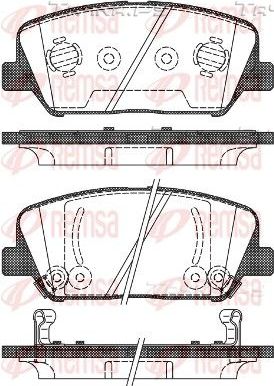 Тормозные колодки Remsa передние для Hyundai Genesis I 2008-2014. Артикул 1398.02