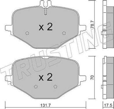 Тормозные колодки Trusting для Mercedes-Benz G-Класс W463 II 2018-2026. Артикул 1309.0