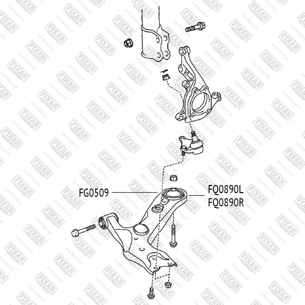 Рычаг TOYOTA RAV 4 05- передн.нижн.прав. (Fixar) Fixar. Артикул FQ0890R