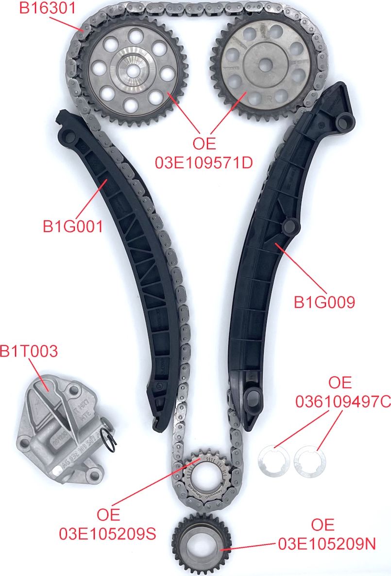 Цепь ГРМ Borsehung для SEAT Altea I 2007-2015. Артикул B16296