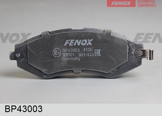 Тормозные колодки Fenox передние для Daewoo Espero 1995-1999. Артикул BP43003