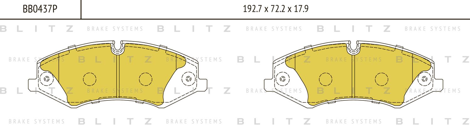 Колодки тормозные LAND ROVER DISCOVERY/RANGE ROVER/RANGE ROVER SPORT 09- перед. (Blitz). Артикул BB0437P