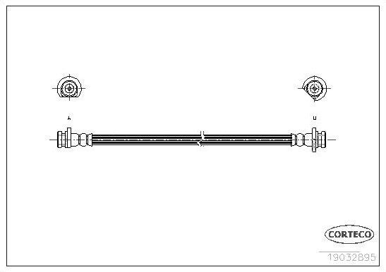 Тормозной шланг Corteco задний левый для Honda Jazz I 2002-2008. Артикул 19032985
