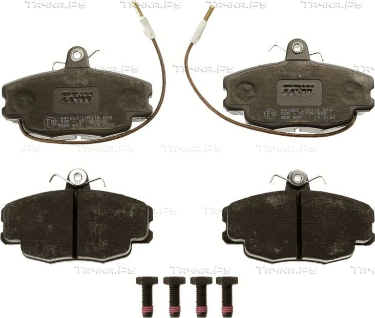 Тормозные колодки TRW COTEC передние для Peugeot 309 I 1985-1993. Артикул GDB807