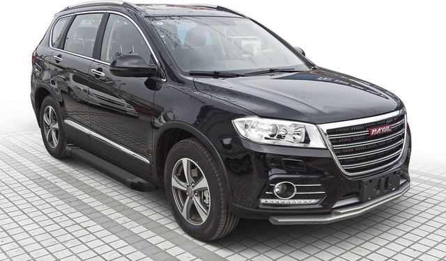 Пороги алюминиевые Rival Black для Haval H6 2014-2020. Артикул F173ALB.9402.1