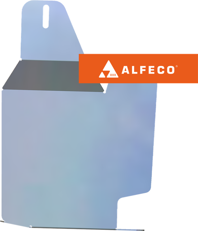 Защита алюминиевая Alfeco для приводного ремня моторного отсека Chery Tiggo 4 2017-2026. Артикул ALF.02.24al