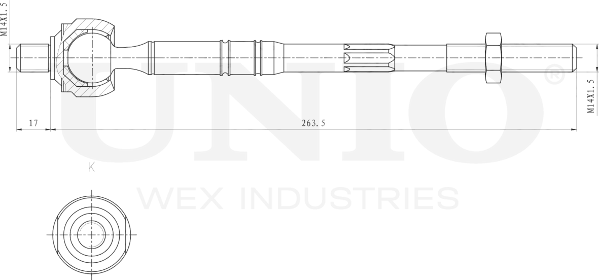 Тяга рулевая (Unio). Артикул SSP-30082