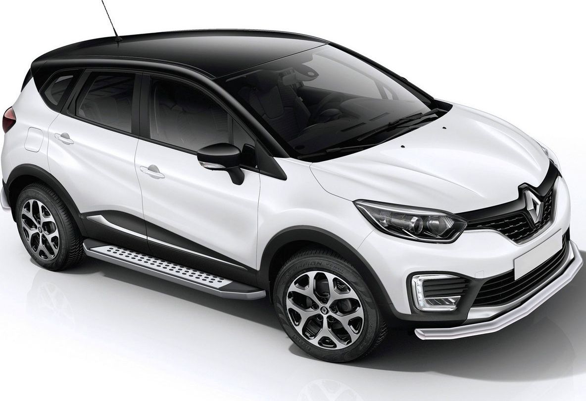 Пороги алюминиевые Rival Bmw-Style овал для Renault Kaptur 2016-2020. Артикул B173AL.4703.1