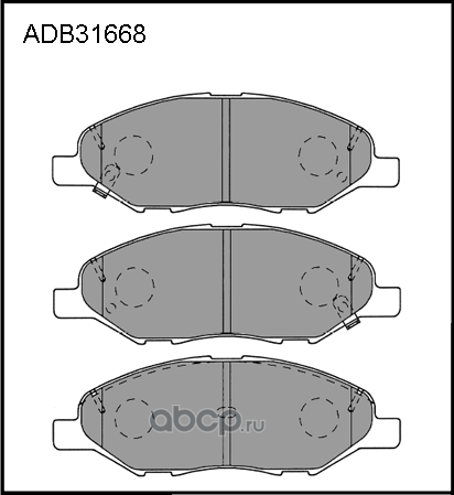 Колодки тормозные NISSAN Cube (02-08),March (02-10) передние (4шт.) ALLIED NIPPO (Allied Nippon). Артикул ADB31668