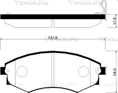 Тормозные колодки HSB передние для Hyundai Sonata III 1994-1996. Артикул HP0003