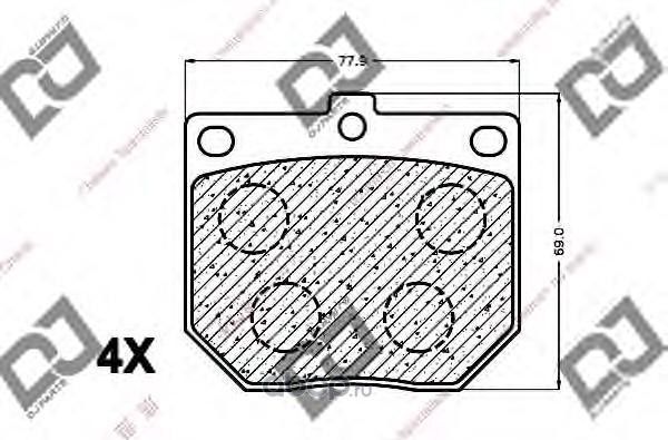 Колодки тормозные дисковые (DJ Parts). Артикул BP1353