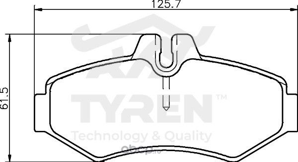 Дисковые тормозные колодки (Tyren). Артикул TYR1215301