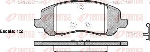 Тормозные колодки Remsa передние для Chrysler Stratus 1995-2001. Артикул 0804.20