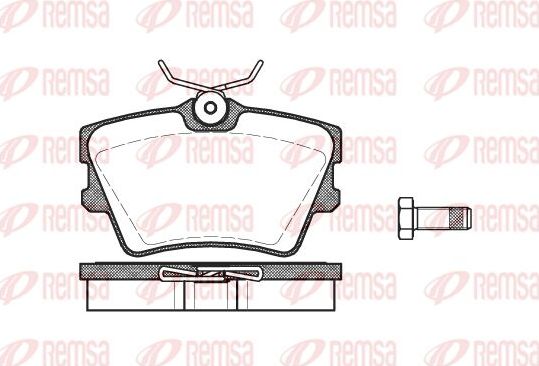 Тормозные колодки Remsa задние для Renault Trafic III 2015-2026. Артикул 0591.00