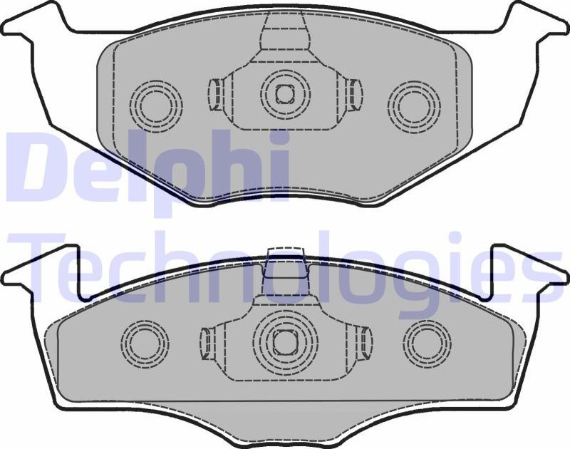 Тормозные колодки Delphi (Low-Metallic). Артикул LP1249