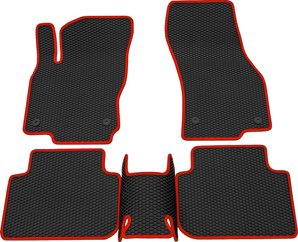 Коврики Rezkon EVA для салона Skoda Karoq 2020-2026 Красный кант. Артикул 9030035104
