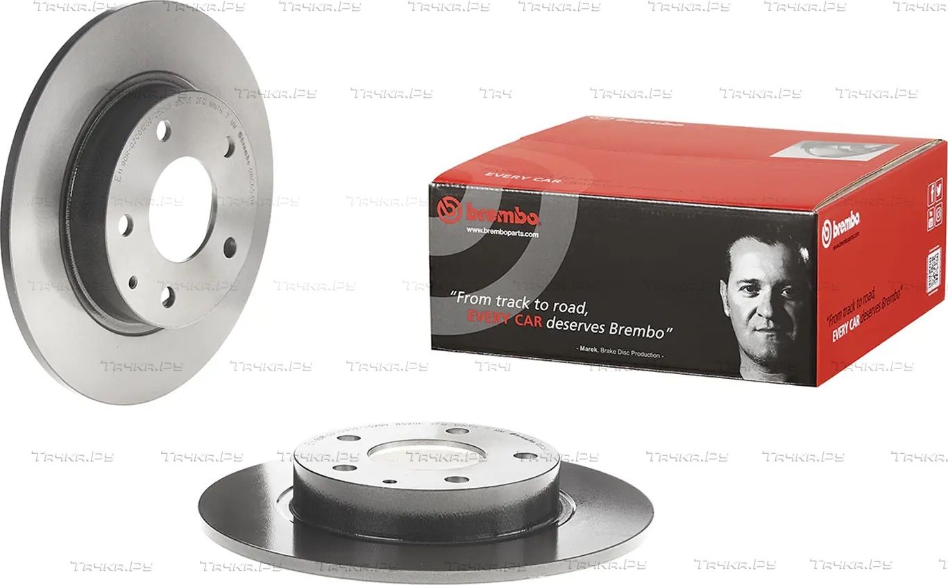 Тормозной диск Brembo PRIME LINE - UV Coated задний для Mazda 3 IV (BP) 2018-2026. Артикул 08.C653.11