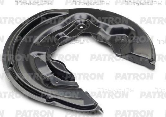 Кожух (щиток) тормозного диска Patron задний левый для Volkswagen Tiguan I 2007-2018. Артикул PBS059