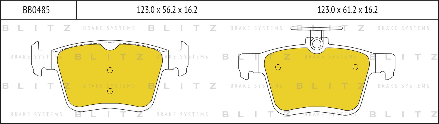 Колодки тормозные VAG A3/GOLF 7 12- задн. (Blitz). Артикул BB0485