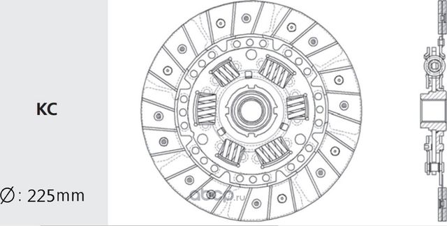 Диск сцепления TOYOTA Camry,Carina,Celica (225мм) VALEO PHC Valeo. Артикул TY30