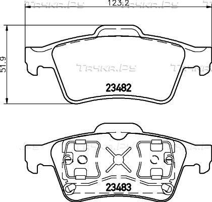 Тормозные колодки Behr-Hella. Артикул 8DB 355 009-121