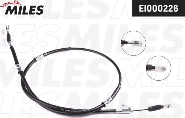 Трос ручника (тросик ручного тормоза) Miles задний левый для Toyota Avensis I 2001-2003. Артикул EI000226