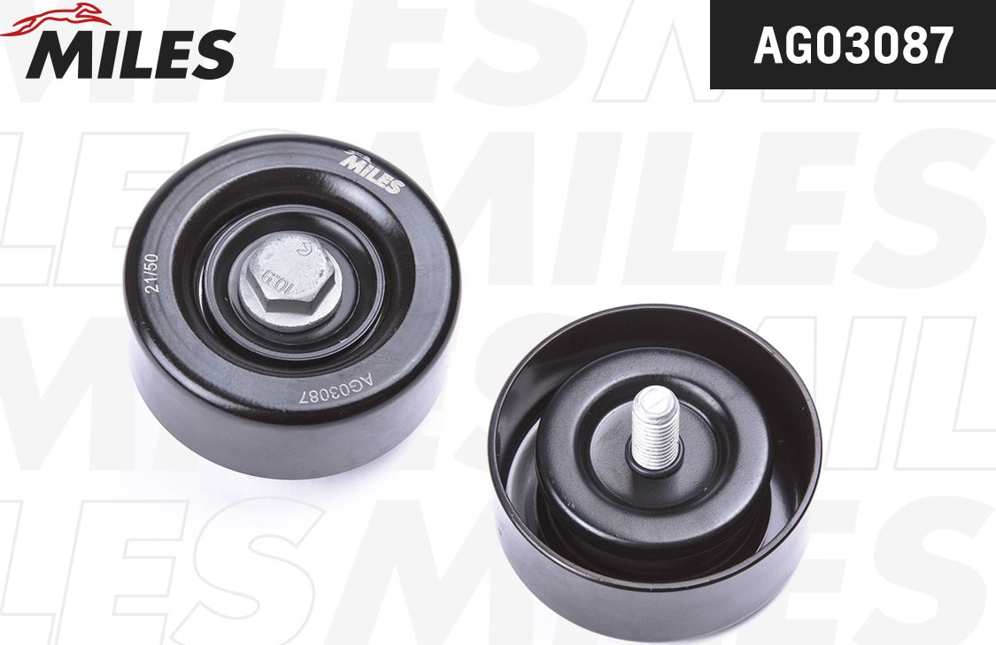 Направляющий (ведущий) ролик приводного поликлинового ремня Miles. Артикул AG03087