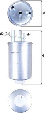 Топливный фильтр Mahle-Knecht. Артикул KL 505