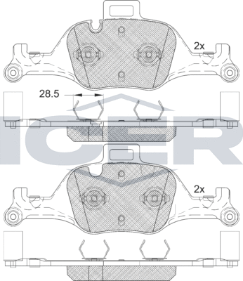 Тормозные колодки Icer. Артикул 182291