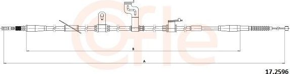 Трос ручника (тросик ручного тормоза) Cofle. Артикул 92.17.2596
