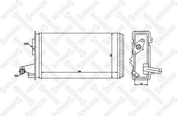 Радиатор отопителя (печки) Stellox. Артикул 10-35006-SX