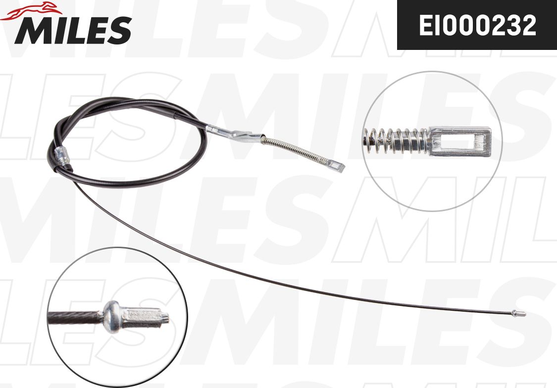 Трос ручника (тросик ручного тормоза) Miles. Артикул EI000232