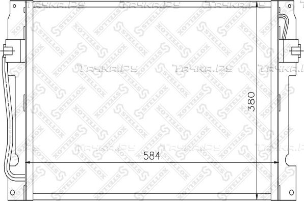 Радиатор кондиционера (конденсатор) Stellox. Артикул 10-45168-SX