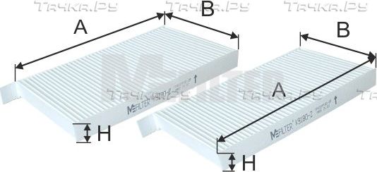Салонный фильтр MFilter для Hyundai H-1 II 2008-2026. Артикул K 9180-2