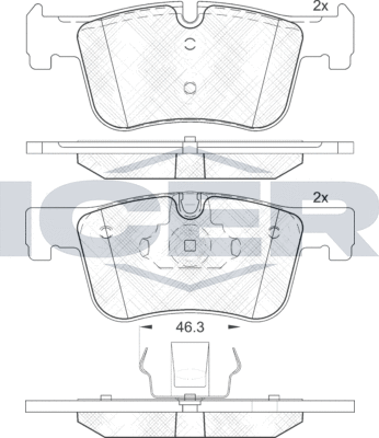 Тормозные колодки Icer. Артикул 182048