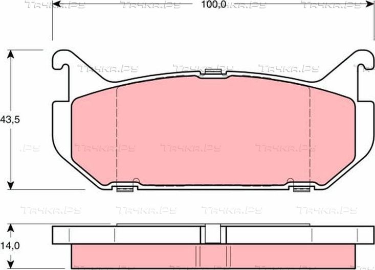 Тормозные колодки TRW. Артикул GDB1140