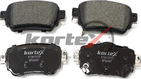 Колодки тормозные NISSAN QASHQAI II(J11) 14- зад. (Kortex). Артикул KT3617STD