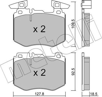 Тормозные колодки Metelli. Артикул 22-1388-0