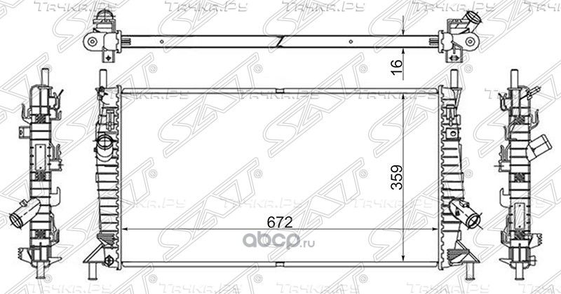 Радиатор MAZDA 3 1.41.61.6D2.02.0D 03-09FORD (SAT). Артикул MZ0008