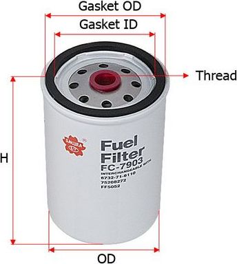 Топливный фильтр Sakura. Артикул FC-7903
