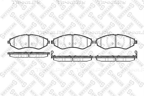 Тормозные колодки Stellox передние для Daewoo Gentra II 2013-2015. Артикул 656 022-SX