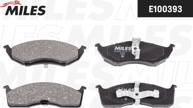 Тормозные колодки Miles (Semi-Metallic) передние для Plymouth Voyager III 1995-2001. Артикул E100393