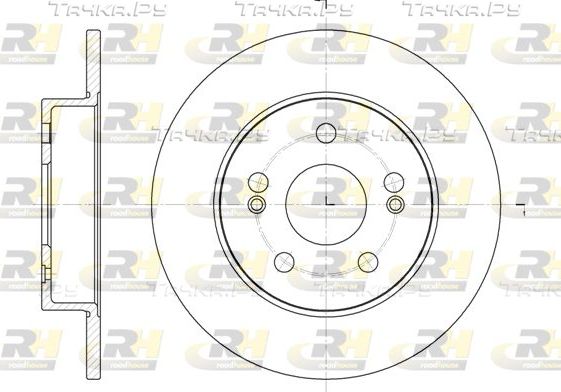 Тормозной диск RoadHouse задний для Renault Scenic II 2000-2003. Артикул 6239.01